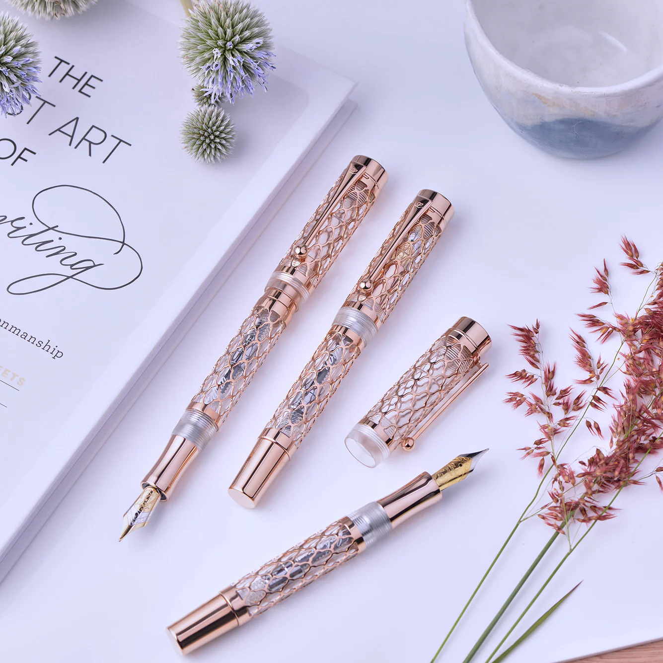Flora Fountain Pen-Rose Gold - Image 3