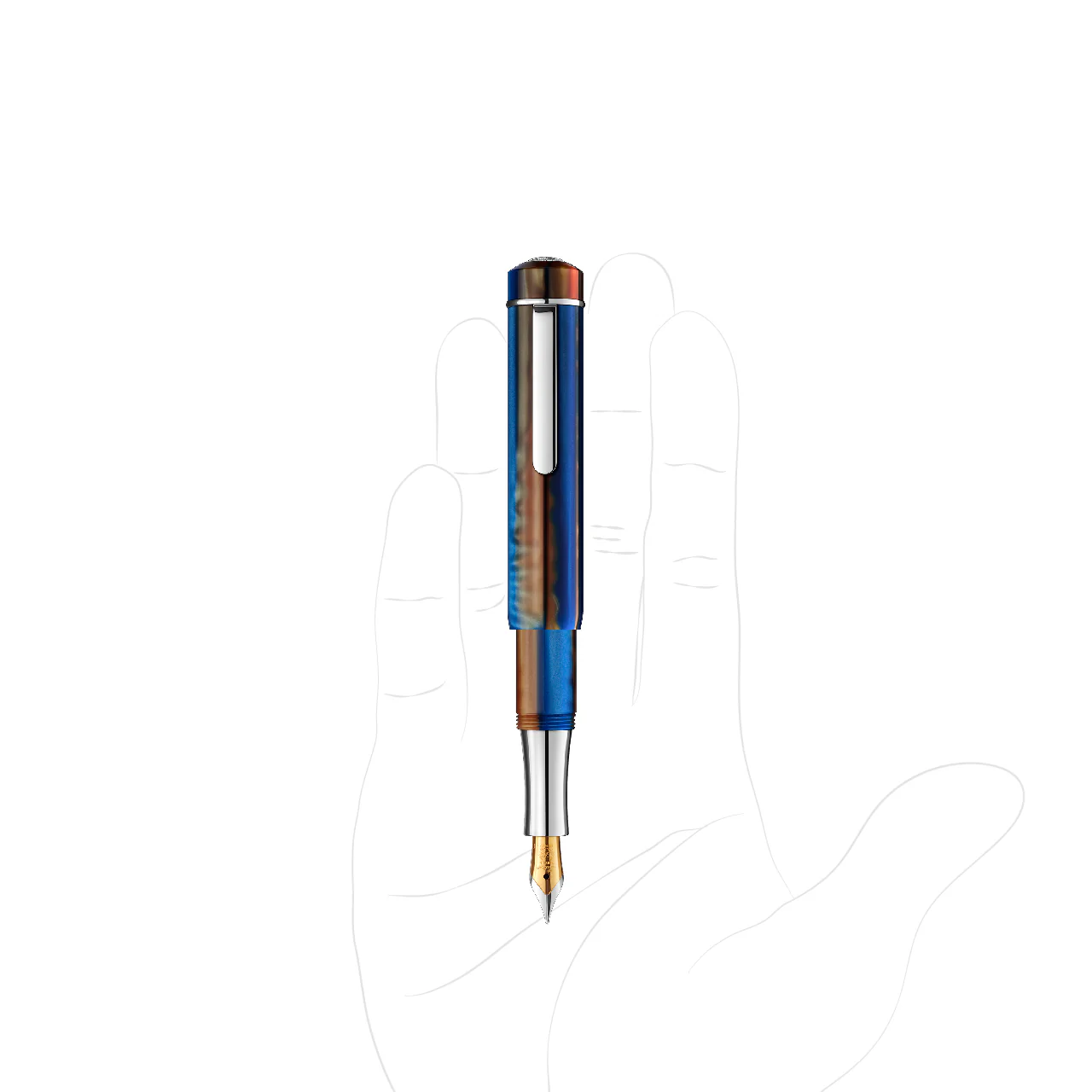Seastar Blue Pocket Fountain Pen - Image 3
